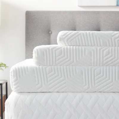 Queen Size White Gel Memory Foam Mattress Topper