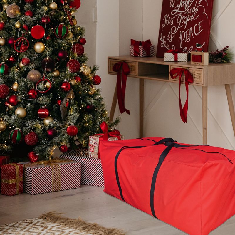Northlight Large Red Christmas Holiday Storage Bag, 5 of 6