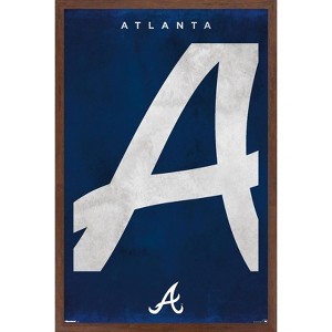 Trends International MLB Atlanta Braves - Logo 25 Framed Wall Poster Prints - 1 of 4