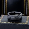 Jewelry Avalanche Black IP Eternity CZ with Titanium Shavings Inlay Pipe Cut Tungsten Carbide Wedding Band, Comfort-fit, 8mm - 3 of 4