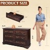 GALAXHERO 51.97'' Wide 6-Drawer Chest with Metal Handles, TV Stand for 60 Inch TV, Farmhouse Wood Dresser,Storage Unit for Bedroom & Hallway - 3 of 4