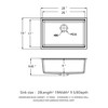 Quartz Kitchen Sink - 28x19in White granite composite Workstation undermount kitchen sink - 3 of 4