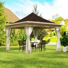 Outsunny 12 x 12 ft. Pop Up Canopy Tent with Mesh Netting, Height Adjustable, UPF50+ Instant Sun Shelter - 2 of 4
