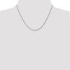 Black Bow Jewelry 1mm, 14k White Gold, Solid Diamond Cut Spiga Chain Necklace - 2 of 4