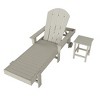 WestinTrends Malibu 2 Piece Adirondack Poly Reclining Chaise Lounge With Arms & Wheels - 2 of 4