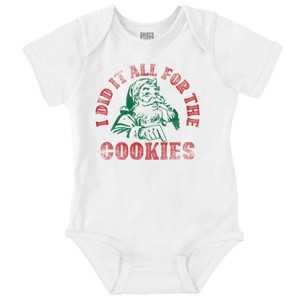Christmas Do It For The Cookies Baby Romper Boys or Girls Brisco Brands - 1 of 4