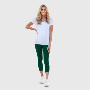City Threads Women's Capri Leggings, 100% Cotton, USA-Made Comfortable Everyday Wear - 1 of 4