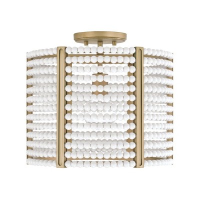 Capital Lighting Brynn 1 - Light Semi-Flush Mount in  Aged Brass Painted