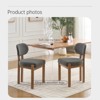 Wooden Dining Chairs Set of 2, Modern Fabric Upholstered Dining Room Chair Kitchen Chairs, Farmhouse Dinner Chair for Kitchen Dining Room - 2 of 4