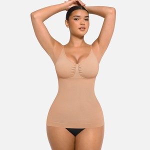 Feelingirl Women's Seamless Slimming Tank Top Compression Cami Suppotive Camisole Top - 1 of 1