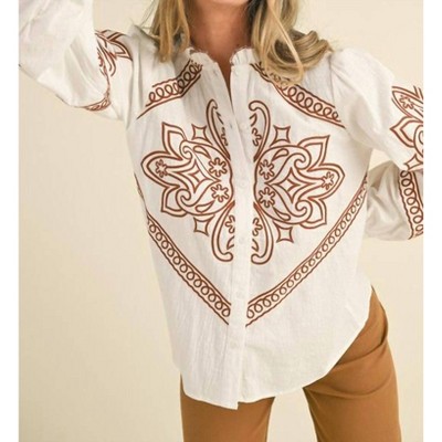 Women's Nicole Embroidered Top - &merci
