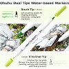Ohuhu Markers Paper-friendly No Peeling Water-based 60 Colors Dual Brush Fineliner Tips Markers for Coloring Book No Bleeding Coloring Markers - Pupe - 4 of 4