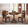 3-Piece Mahogany Finish Solid Wood Top - Dining Room Set - Seats 4 - 2 of 4