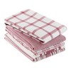 Design Imports  Everyday Basic Woven Dishtowel Set 5 Piece, 18X28", Wine - 2 of 4