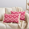 REGALWOVEN Boho Geometric Pattern with Fringe Trim Soft Decorative Pillowcases 2 Packs - 2 of 4