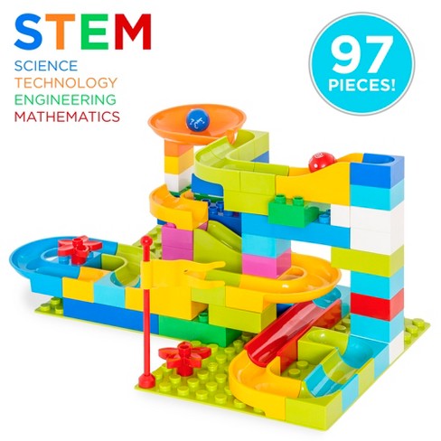 100 PCS Marble Run Toy,Marble Runs STEM Educational Learning Toy,  Construction