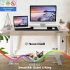 HOMDOX Elec-Standing Computer Desk Adjustable Height 63" × 24" Desk with outlet Rolling Wheels Dual-Beam Frame Mouse Pad Spliced Desktop Multifutnl - 4 of 4