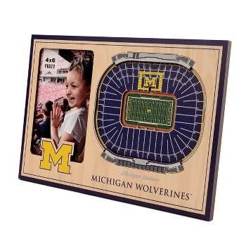 4" x 6" NCAA Michigan Wolverines 3D StadiumViews Picture Frame