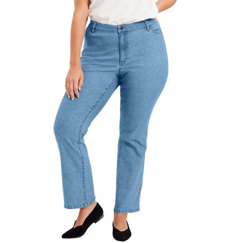 June + Vie Women’s Plus Size Curvie Fit Bootcut Jeans, 24 W - Light ...