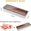 LunaLulinlk Bacon Container Stainless Steel Airtight Cheese Container Bacon Containers 10.5 Inches Long - 3 of 4