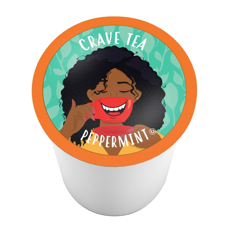 Crave Beverages Peppermint Flavored Tea Pods,Compatible Keurig 2.0 Brewers,40 count, 1 of 5