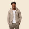 Dalix Cappuccino Embroidered Zip Hoodie Fleece Long Sleeve Pocket Warm Soft Mens - 3 of 4
