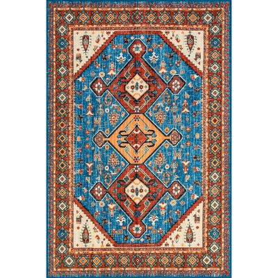nuLOOM Idell SpinClean Machine Washable Stain-Resistant Area Rug