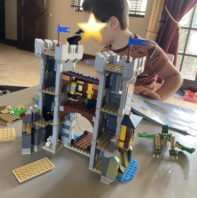 LEGO Creator 3 in 1 Medieval Castle Toy, Transforms from Castle to Tower to  Marketplace, Includes Skeleton and Dragon Figure, with 3 Minifigures and