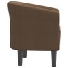 vidaXL Tub Chair - Living Room/Bedroom/Office Accent Chair, Fabric & Engineered Wood Frame, Brown - 4 of 4