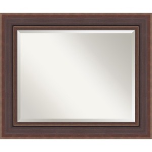 Amanti Art Moab Brown Bronze Beveled Framed Bathroom Vanity Wall Mirror - 1 of 4