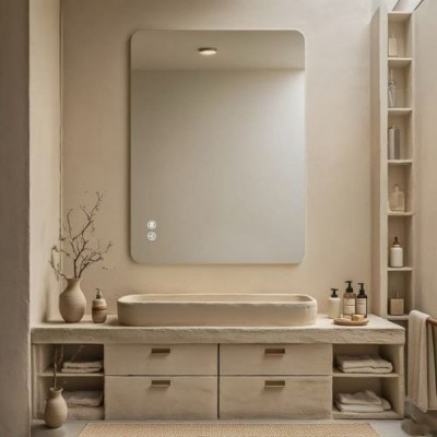 LED Bathroom Vanity Mirror with 3-Color Temperatures, Rectangular Anti-Fog Wall-Mounted Mirror for Bathroom – The Pop Home