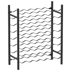 vidaXL Wine Rack for 48 Bottles Black Metal - 1 of 4