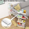 LunaLulinlk 4 Tier Slim Rolling Storage Cart, Kitchen Storage Organizer, Utility Shelving Unit - 4 of 4