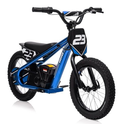 Electric Dirt Bike for Kids, 250W Electric Motorcycle, Electric Balance Bike for Ages 6-12, 3 Speed Settings, 16IN Off-Road Tires