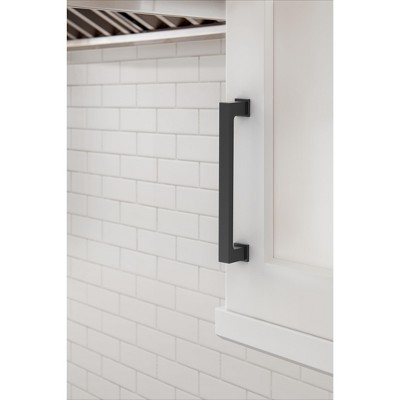 Matte Black Modern Cabinet Pulls with Mounting Hardware