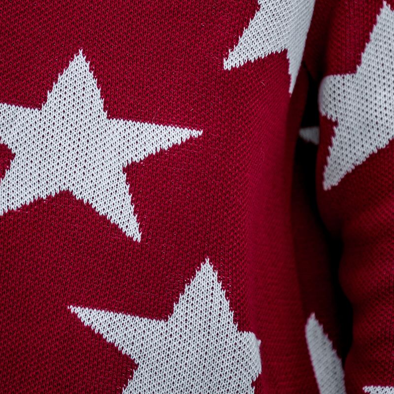 Women's Star Pattern V-Neck Drop Sleeve Sweater - Cupshe, 2 of 8