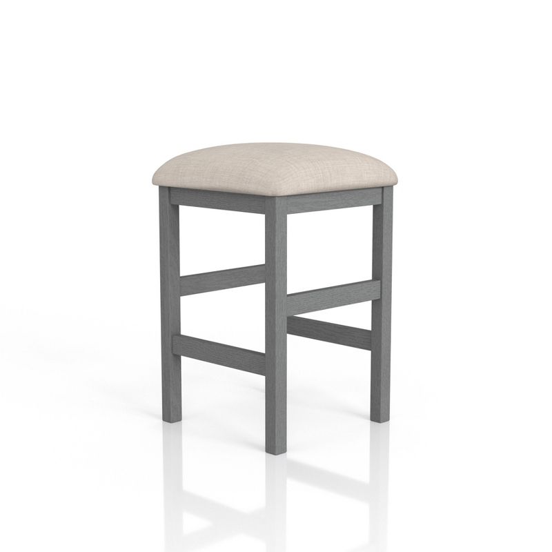 Set of 2 Gardenside Padded Counter Height Barstools Light Gray/Beige - HOMES: Inside + Out, 1 of 7