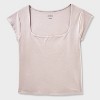 Women's Slim Fit Short Sleeve Square Neck T-Shirt - Wild Fable™ - 4 of 4