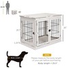 Gulches Dog Crate Furniture, Small Dog Cage End Table with Two Opening Sides, Lockable Door, Puppy Kennel Indoor, Cute and Decorative, Pure White - 4 of 4