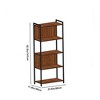 Sevobal Utility Storage Shelves, 4-Tier Storage Rack Wall Mount with Open shelves for Living Room, Kitchen, Bedroom, Brown, 23.6"*11.8"*55.5" - 4 of 4