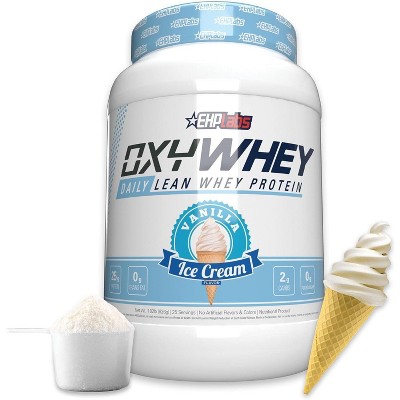 EHPlabs OxyWhey Whey Protein Isolate Powder - 25g of Sugar Free Whey Protein Powder, Meal Replacement Shake - 25 Serves (Vanilla Ice Cream)