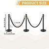 Crowd Control Barriers with Red Carpet Runner,Stainless Steel Stanchion Posts with  Velvet Rope & Tape, for Wedding, Party, Events,Garden - 2 of 4