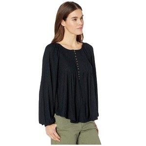 Free People Womens Ribbed Pullover Blouse - 1 of 1