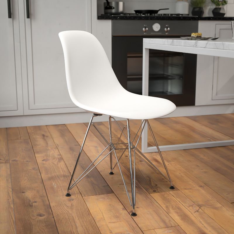 Flash Furniture Elon Series Plastic Chair with Chrome Base, 3 of 12
