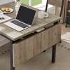 NicBex Rustic Wooden Extendable Dining Table with Drop Leaves,Modern Folding Kitchen Table for Small Spaces,Dining Room Furniture - 3 of 4
