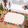 Christmas Washable Area Rug,Large Rugs for Bedroom Living Room,Low Pile Floor Carpet for Dining Room Kitchen Christmas Decorations - 3 of 4