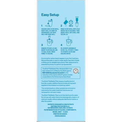 Brita Refillable Water Filter Refills 3-Pack