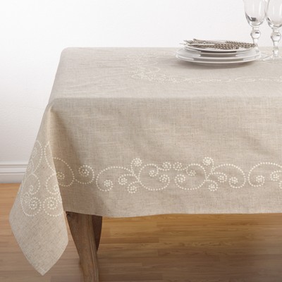 Swirl Embroidered Tablecloth : Target