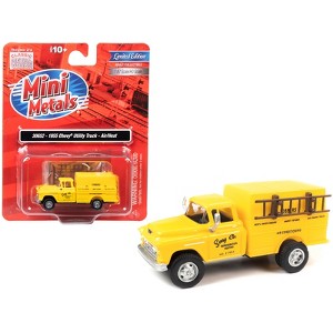 1955 Chevrolet Utility Truck Yellow "Song Co. Refrigeration and Heating" 1/87 (HO) Scale Model by Classic Metal Works - 1 of 3