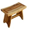 EcoDecors® Serenity® 24" Teak Wood Shower Bench in EarthyTeak Finish - 4 of 4